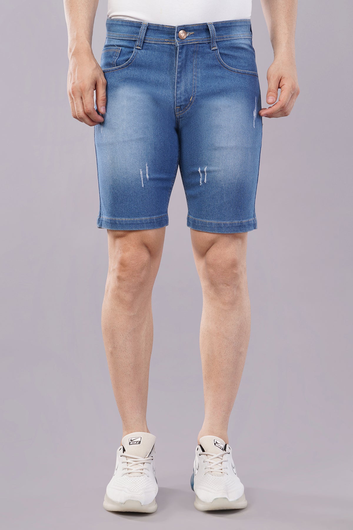 Men Denim Shorts damage wash
