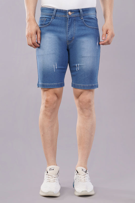 Men Denim Shorts damage wash