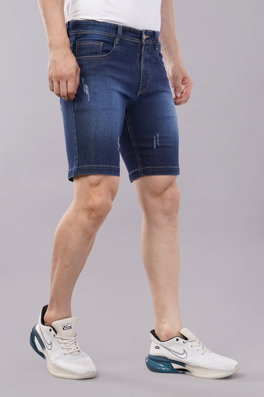 Men Denim Shorts damage wash