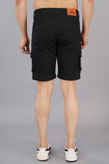 Men Denim Cargo Shorts