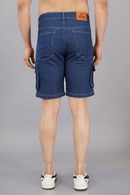 Men Denim Cargo Shorts
