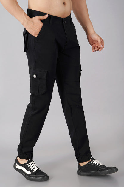 Men's Denim Cargo Jeans ( 5001_Black )