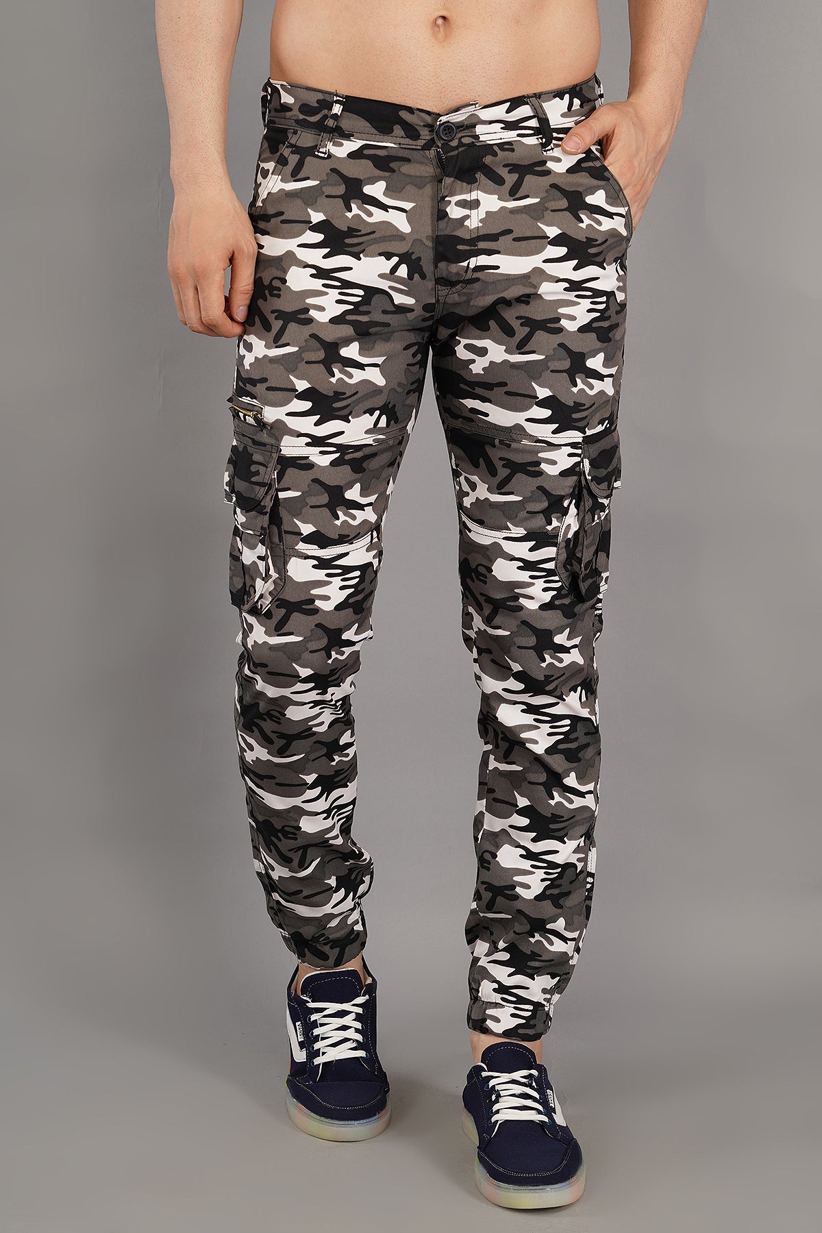 men multi-color jogger fit cargo pant  (CJ102)