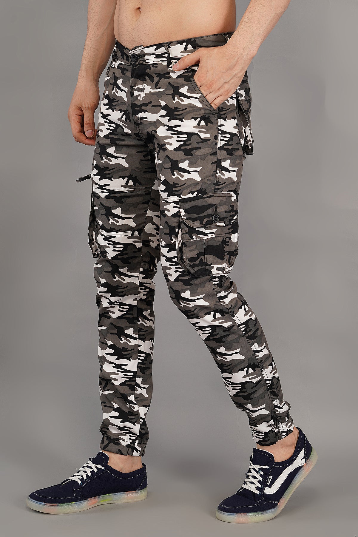 men multi-color jogger fit cargo pant  (CJ102)