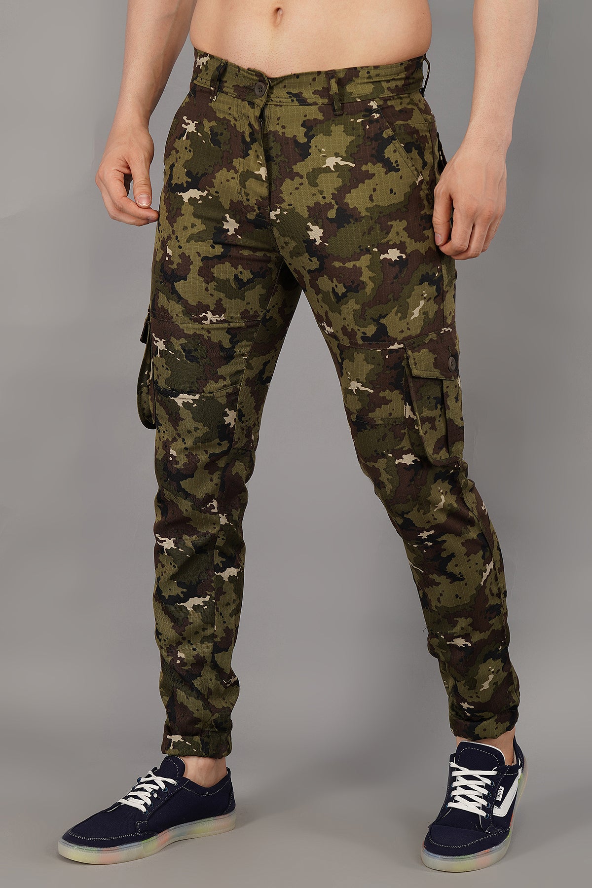 men multi-color jogger fit cargo pant  (CJ103)