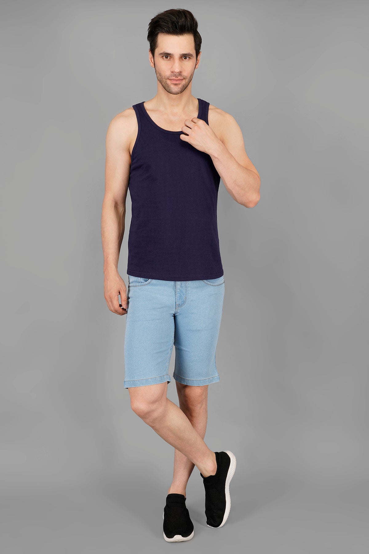 Men Basic Denim Shorts