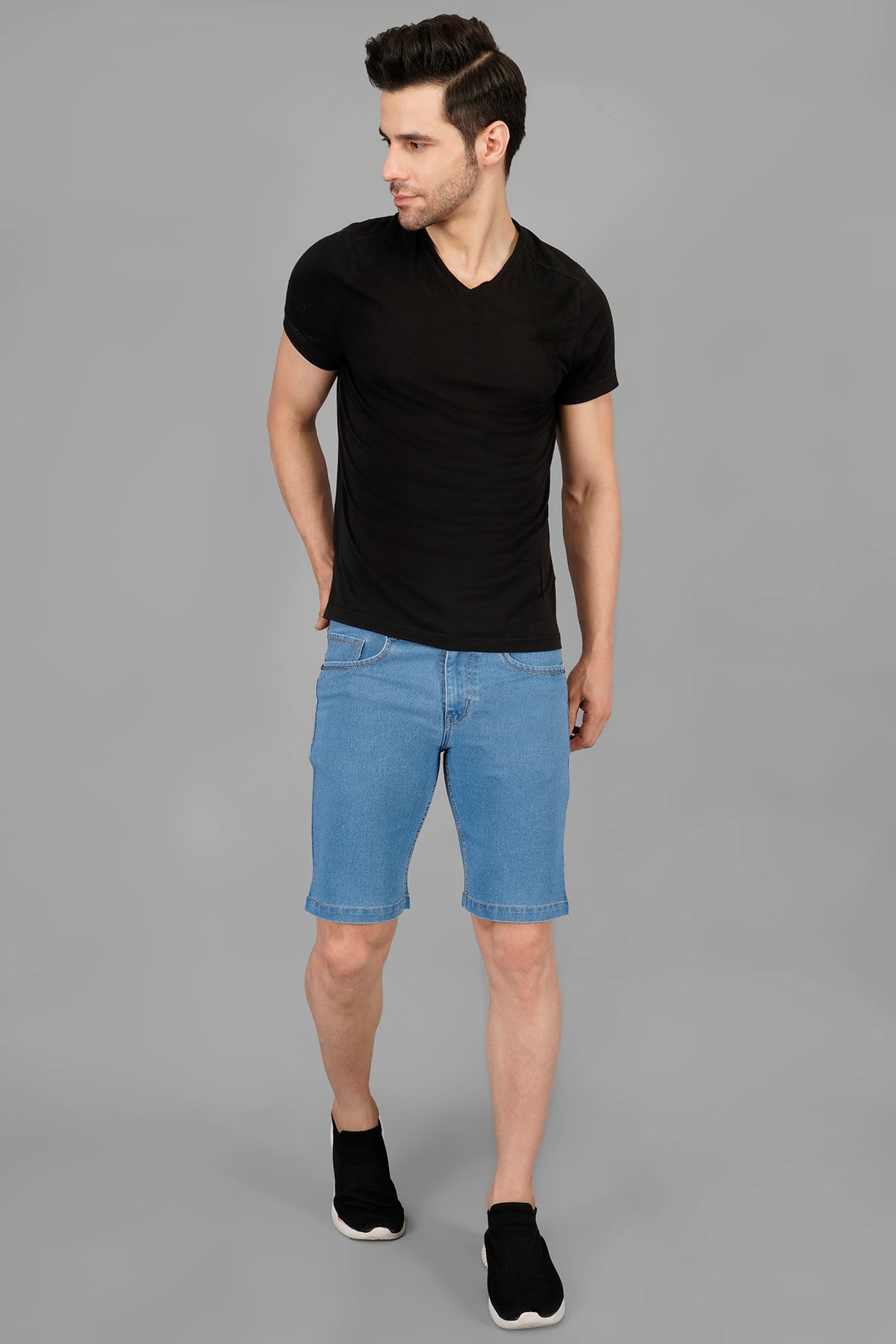 Men Basic Denim Shorts
