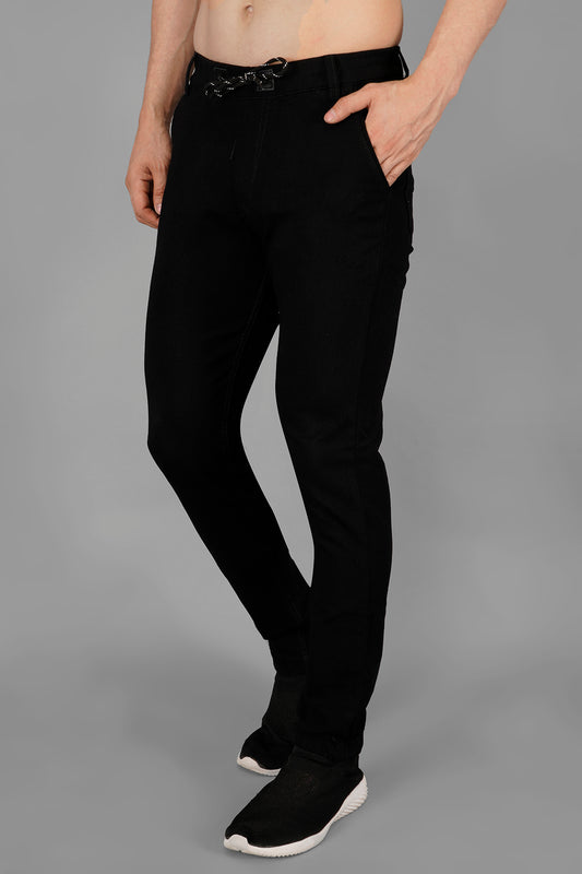 Men's Denim Jogger ( 3004_BLACK )